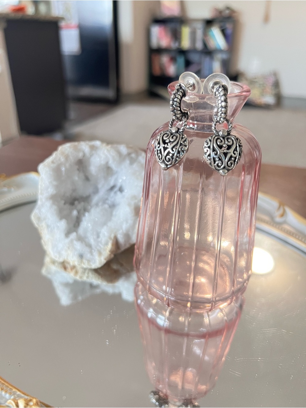 Brighton Bibi Heart Filigree Drop Earrings